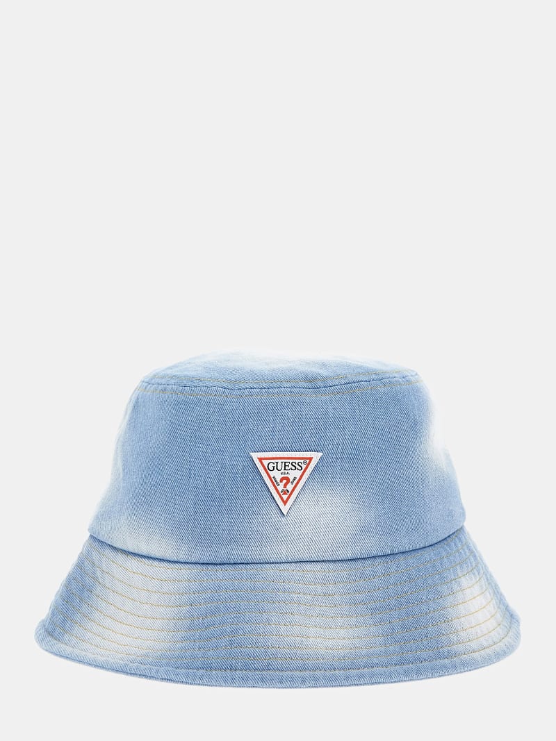 ★★Guess★★ WASHED BLUE DENIM BUCKET HAT NO1AE201 Guess USA - Denim Bucket Hat in Denim GUESS