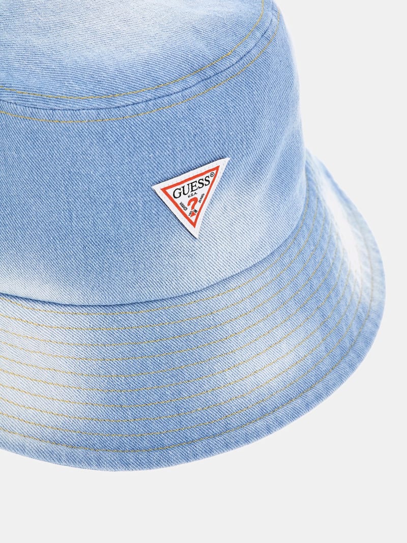★★Guess★★ WASHED BLUE DENIM BUCKET HAT NO1AE201 Guess USA - Denim Bucket Hat in Denim GUESS