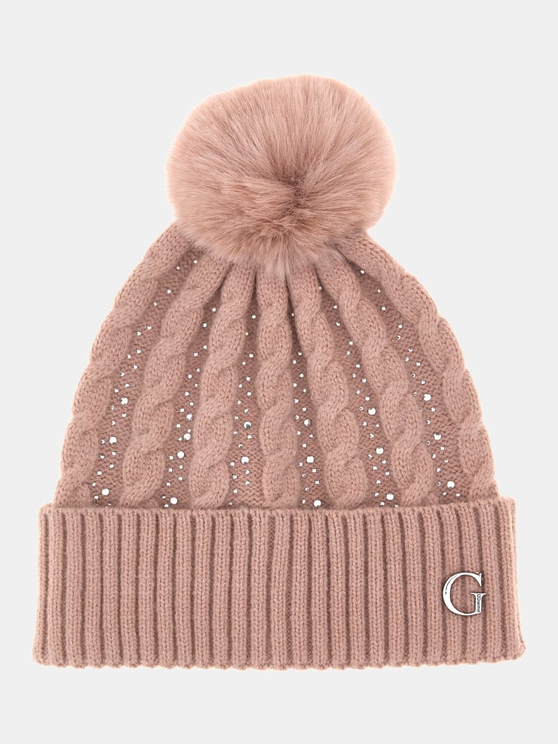 GUESS® Bonnet en maille avec pompon Femme