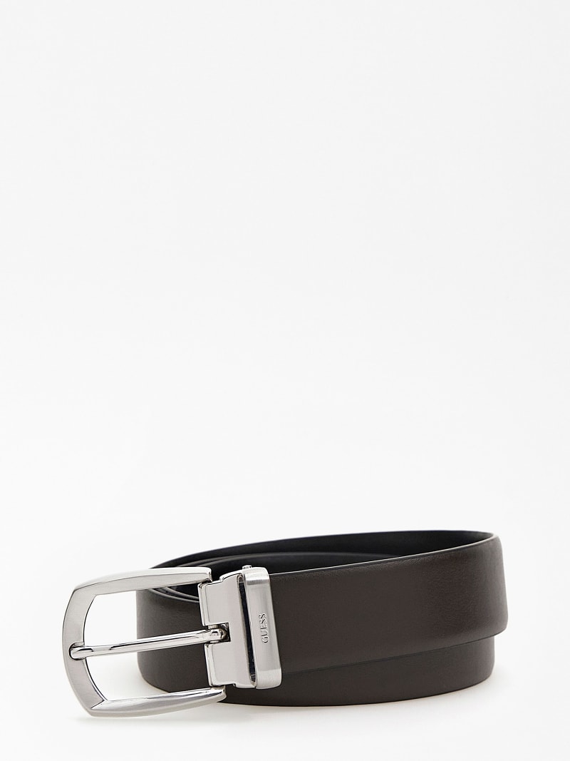 Real leather reversible belt