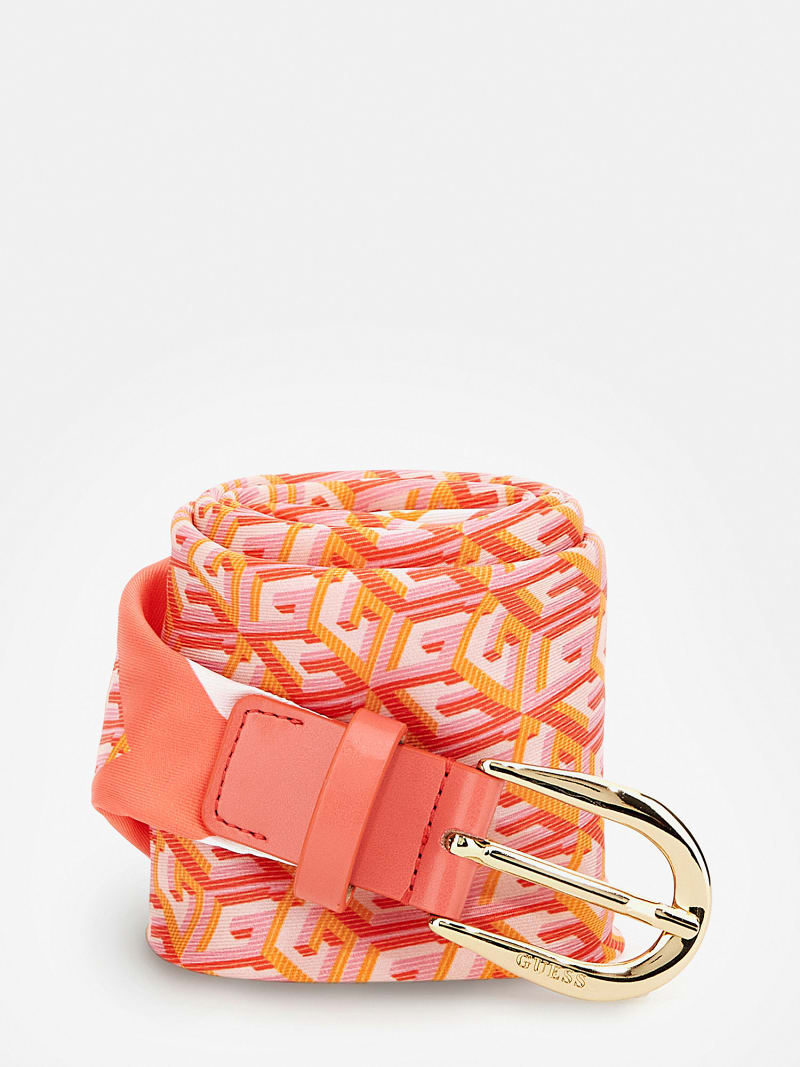 Ceinture logo G cube soie
