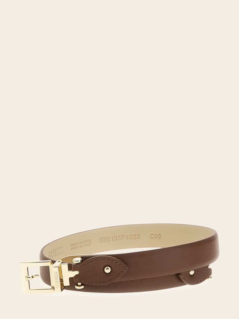 Else real leather high-waisted belt