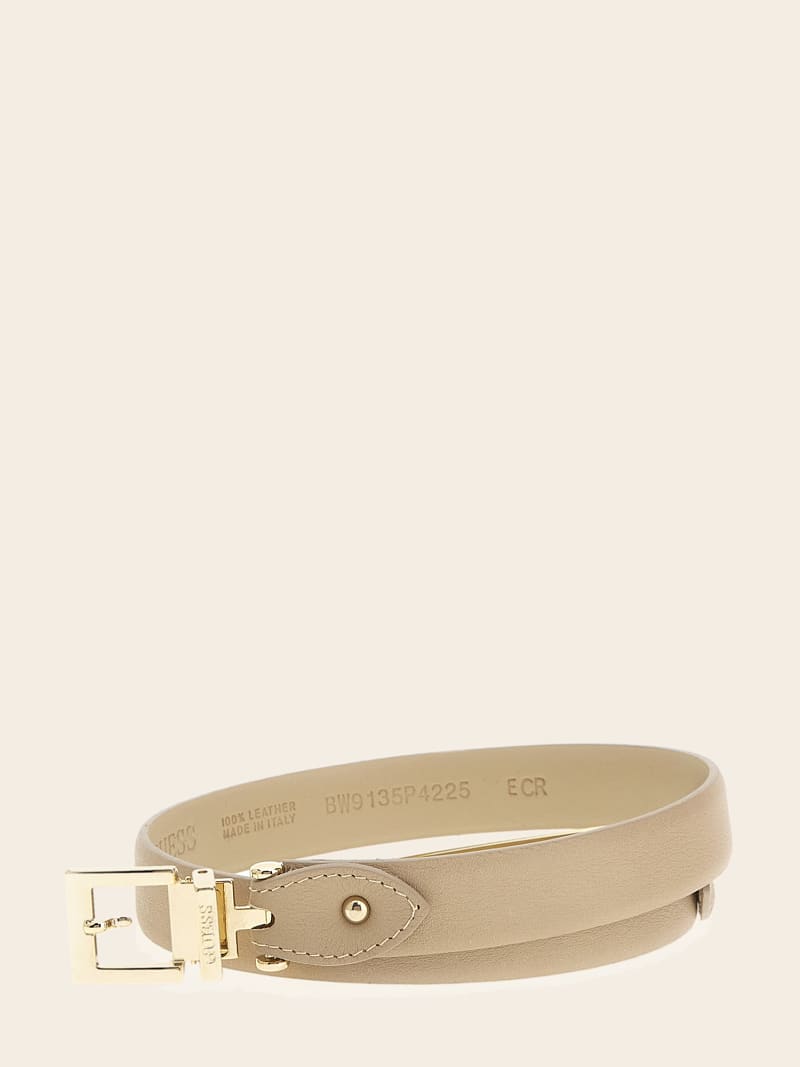 Else real leather high-waisted belt