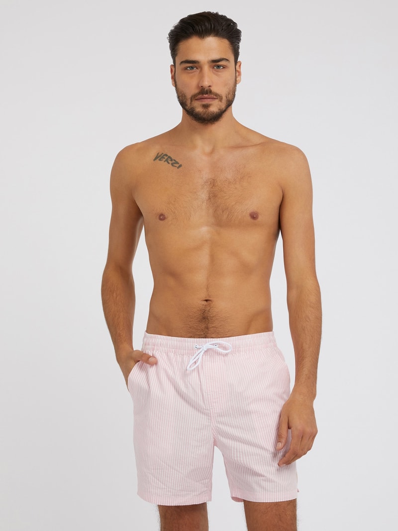 Badehose Medium mit Allover-Streifenmuster