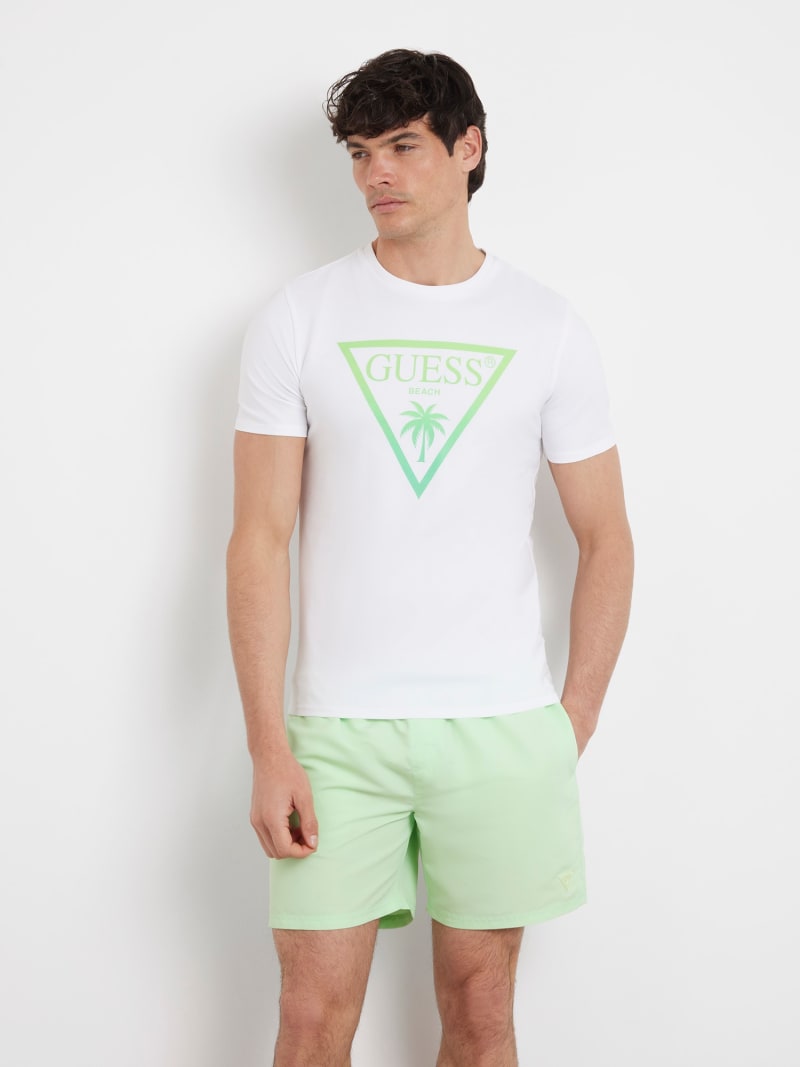 Stretch t shirt met driehoek logo