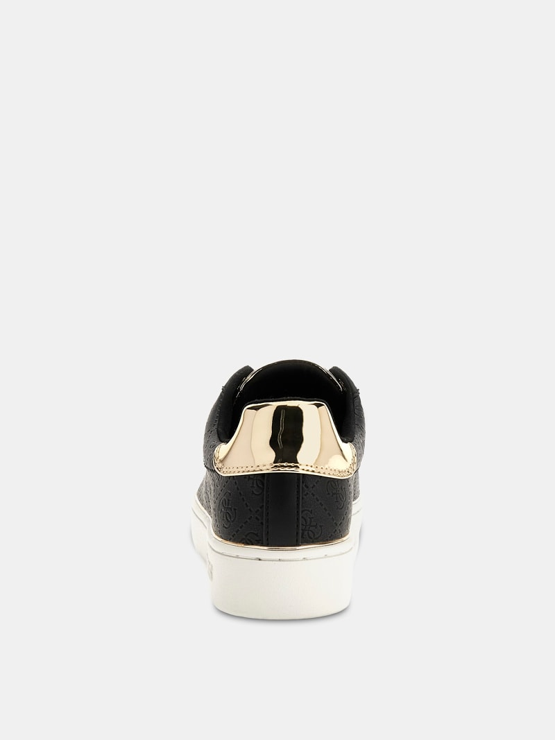 Baskets GUESS Beckie Pour Femme - Noir, Taille 41 EU - Cuir, Style Actif Et Décontracté