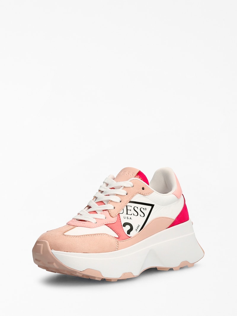 guess triangle logo sneakers