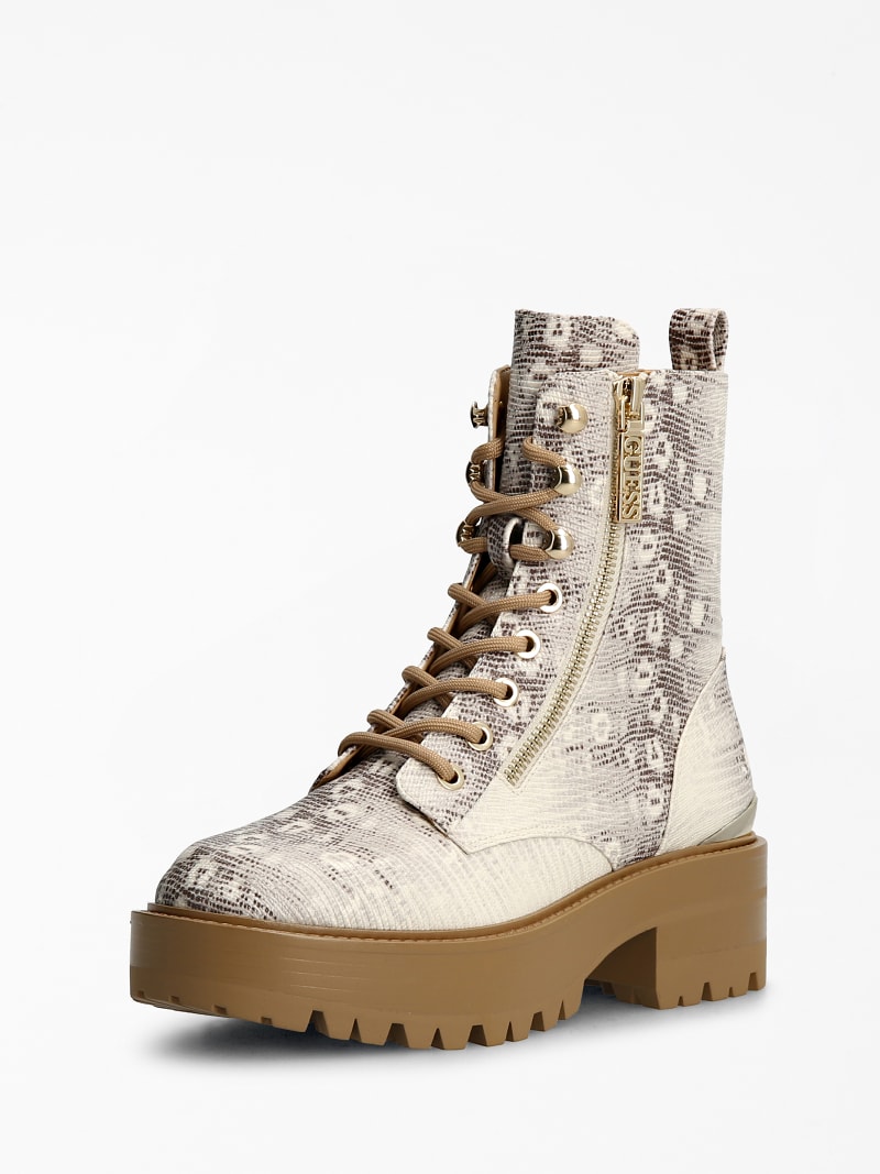 FEARNE CROC PRINT COMBAT BOOT | GUESS® Official Website