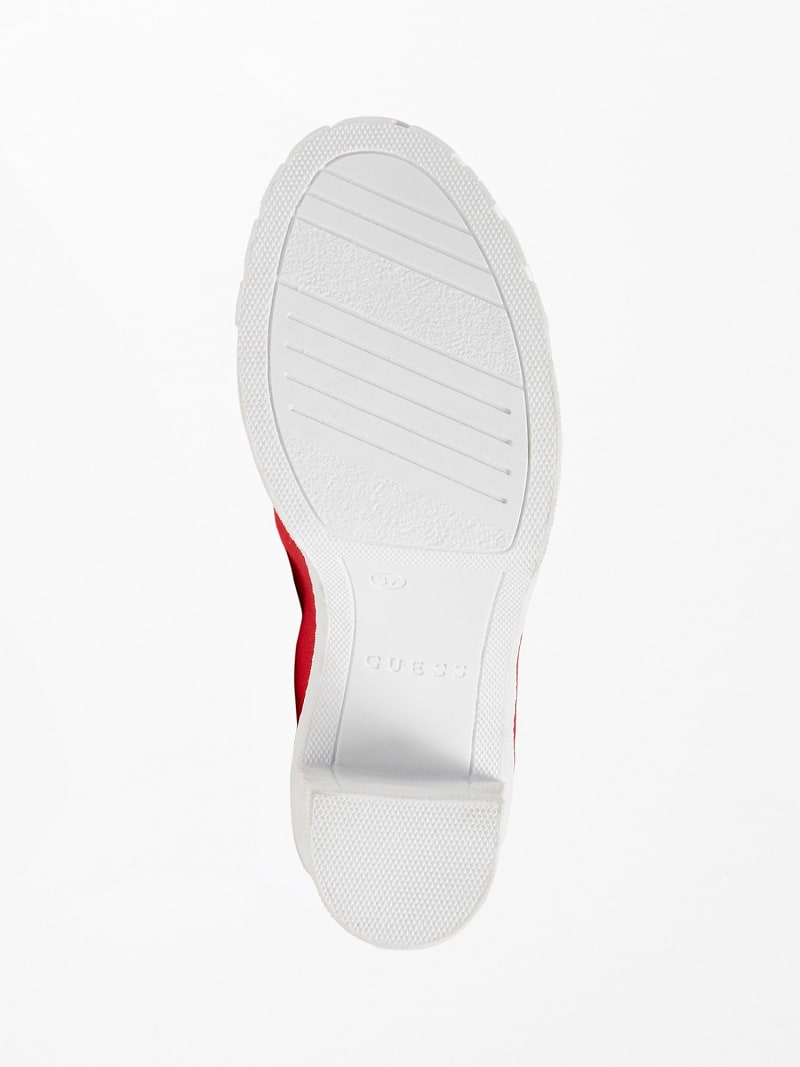 Guess red best sale bottom shoes