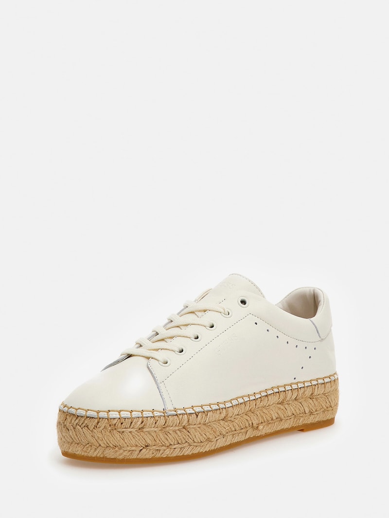 Malee faux leather lace-up espadrille