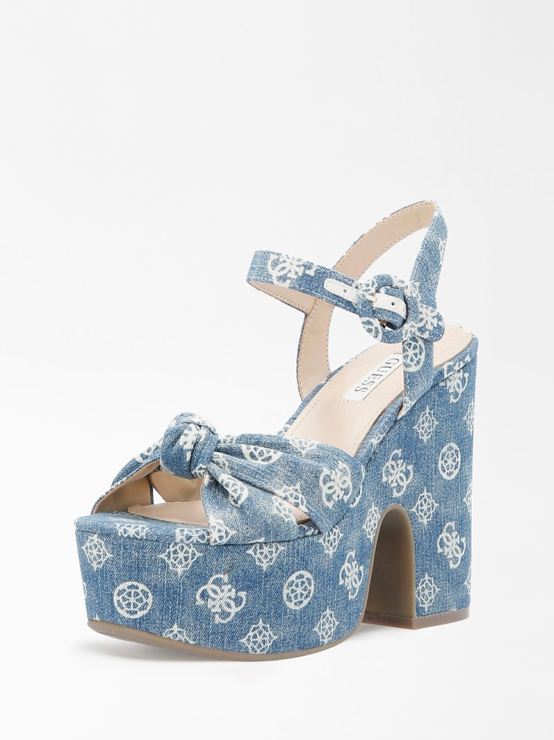 blue denim sandals women's shoes