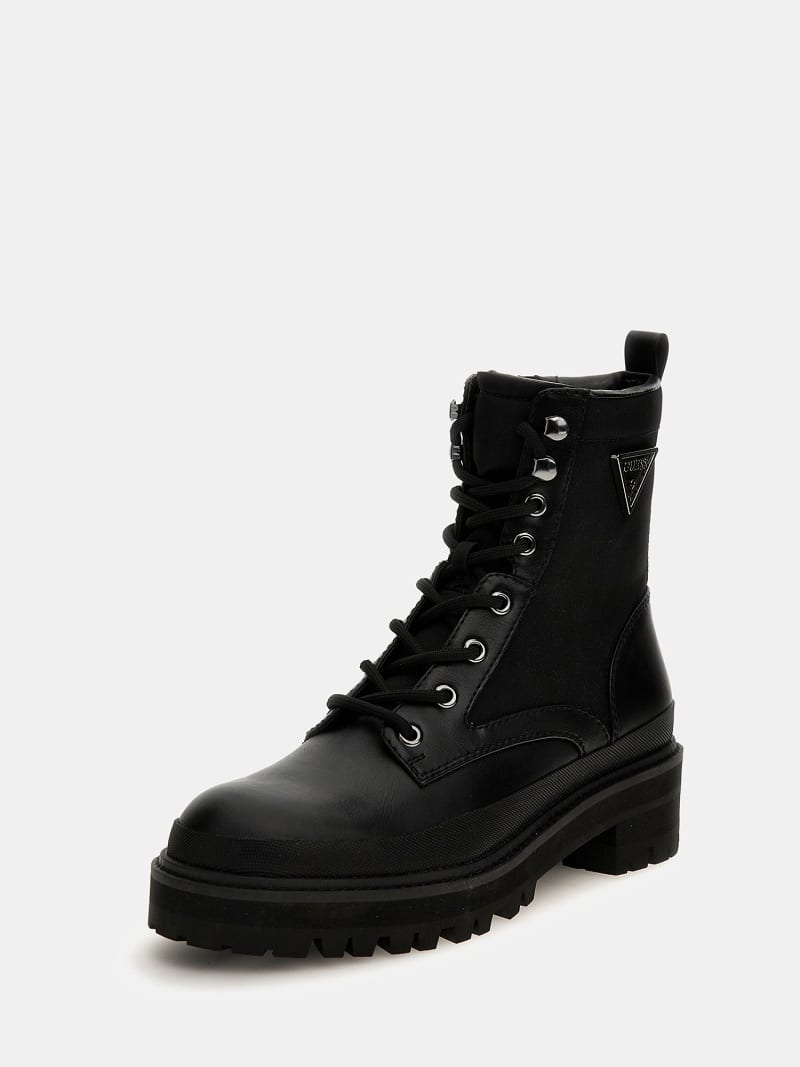 Bada triangle logo combat boots