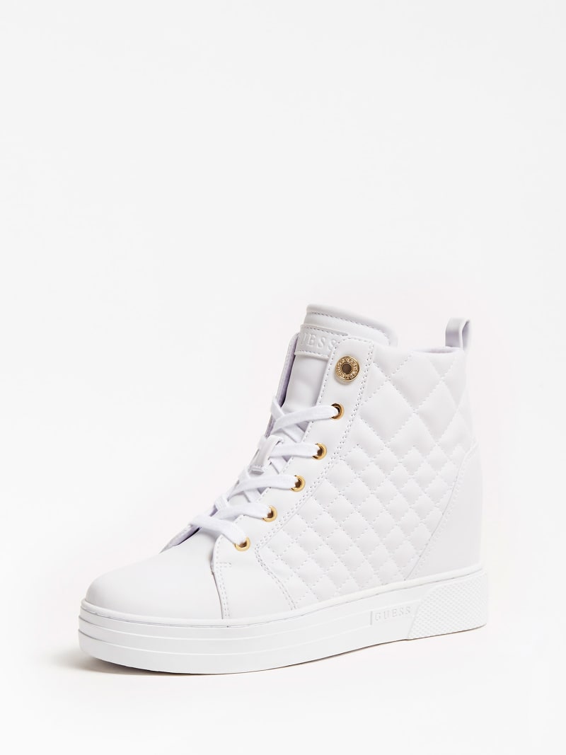 guess high top wedge sneakers