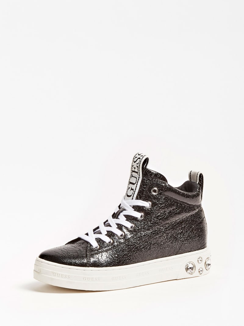 guess black high top sneakers