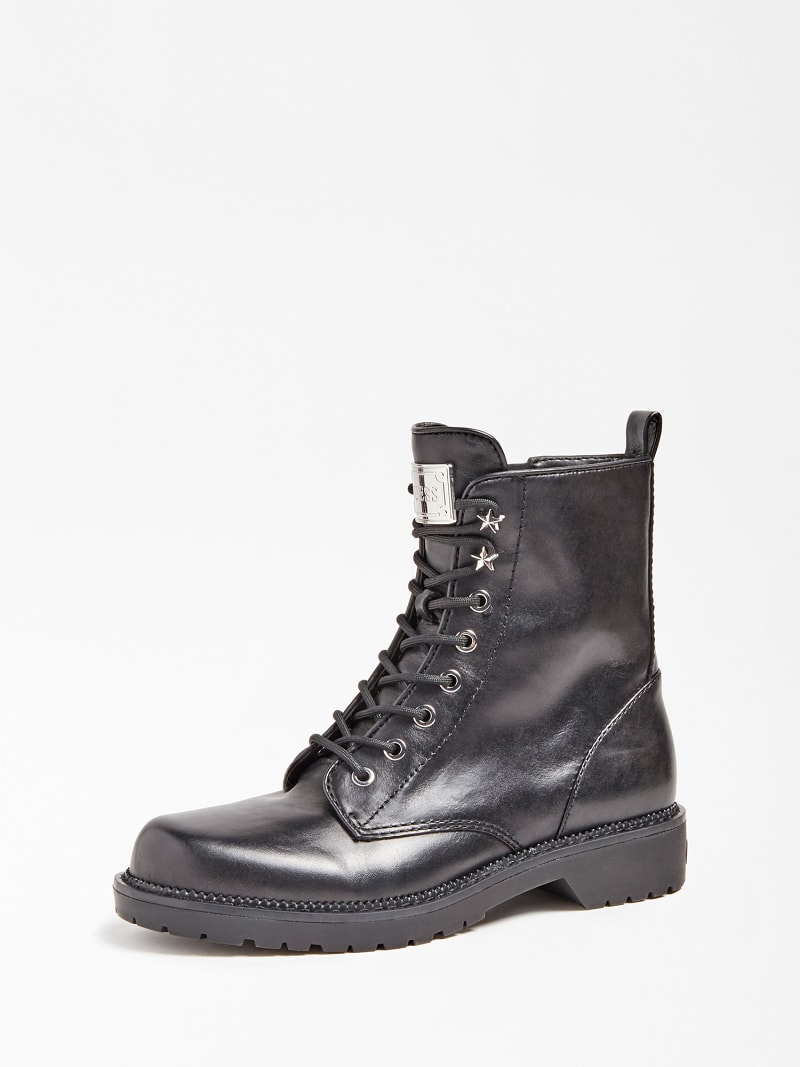 black guess combat boots