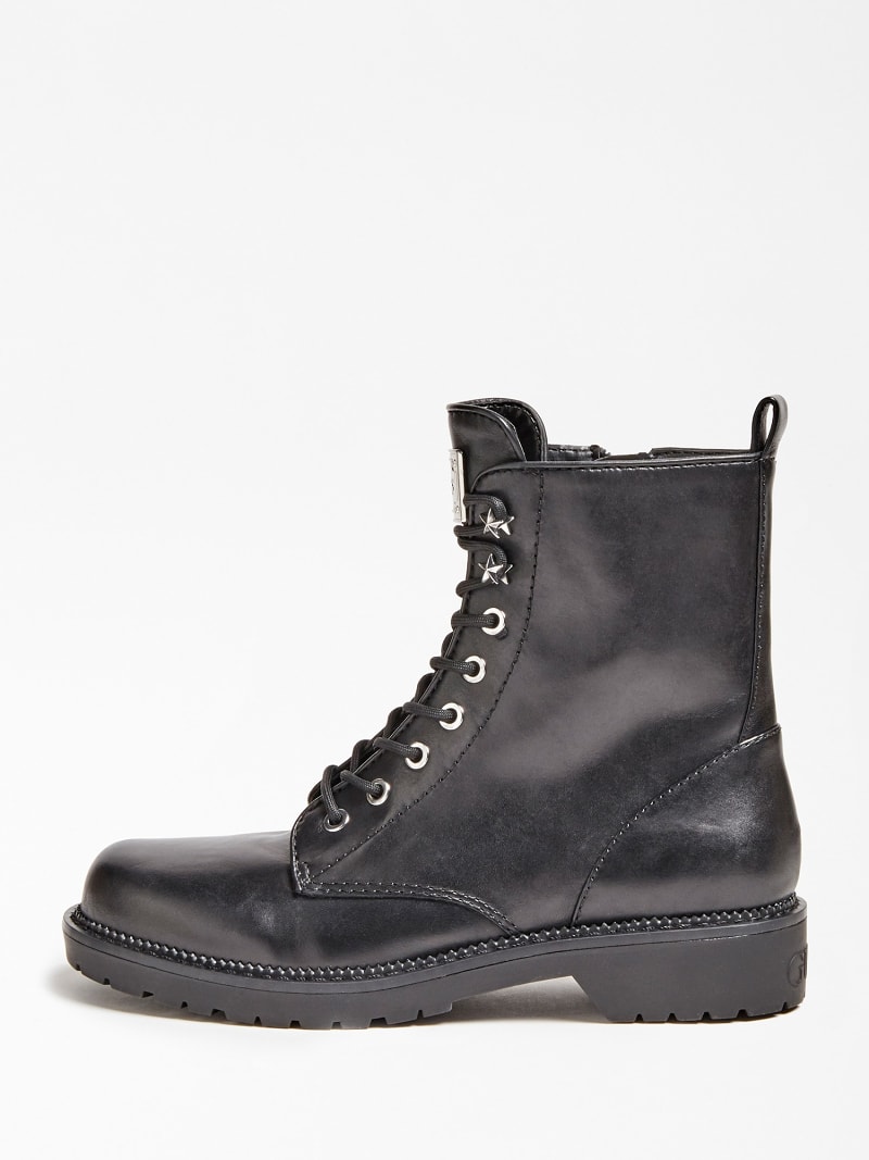 Genuine leather combat boots clearance
