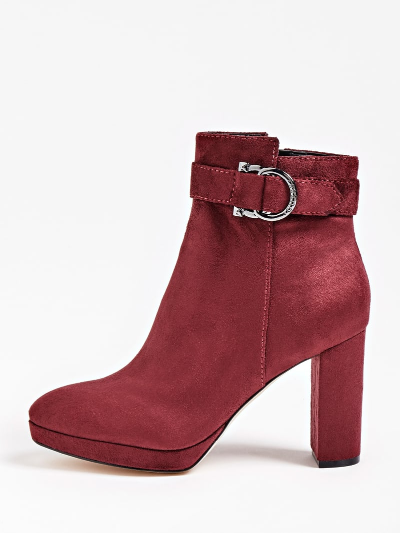 guess red ankle boots
