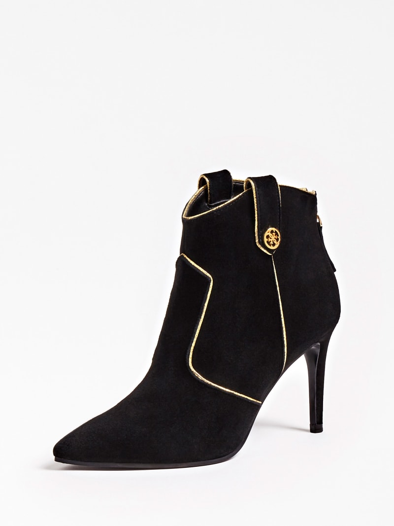 guess black suede ankle boots