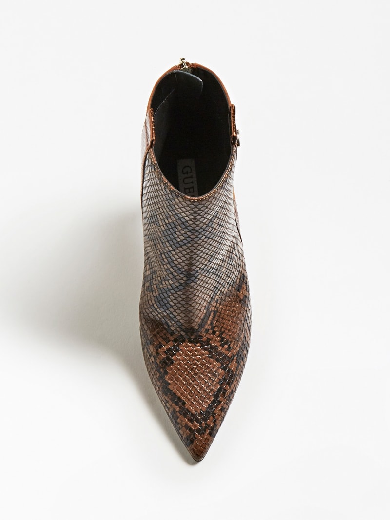 bottines python marron