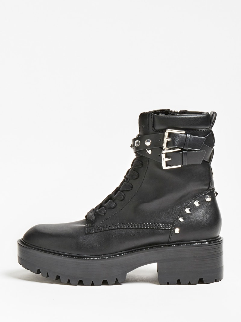 strap combat boots