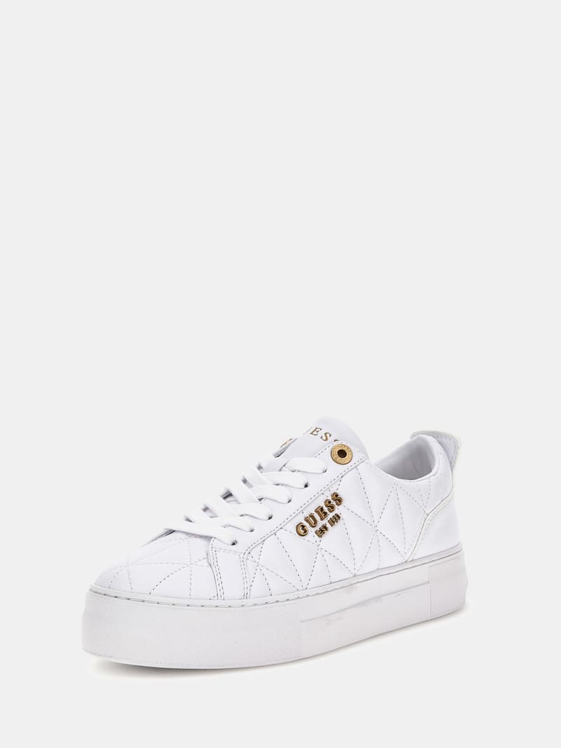Guess white quilted sneakers hot sale