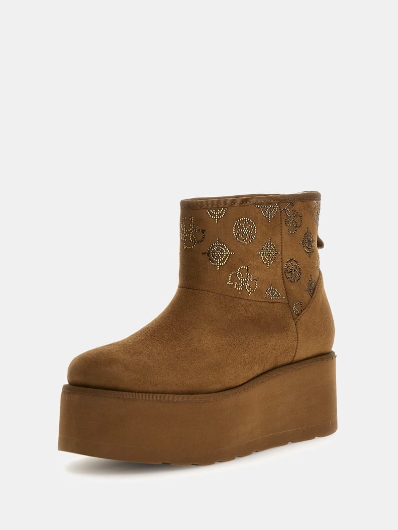 GUESS Jilla logo rhinestone ankle boots