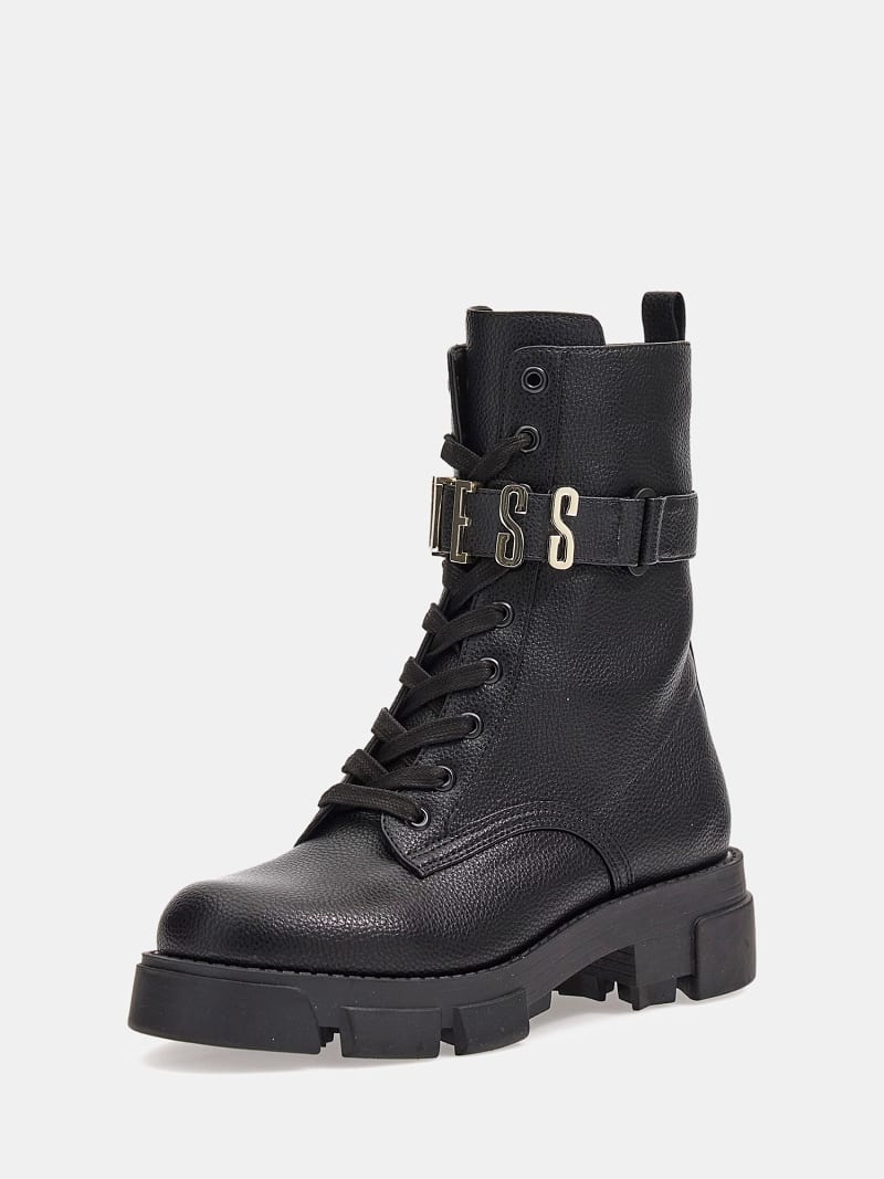 Botas estilo combat Madox texto logo