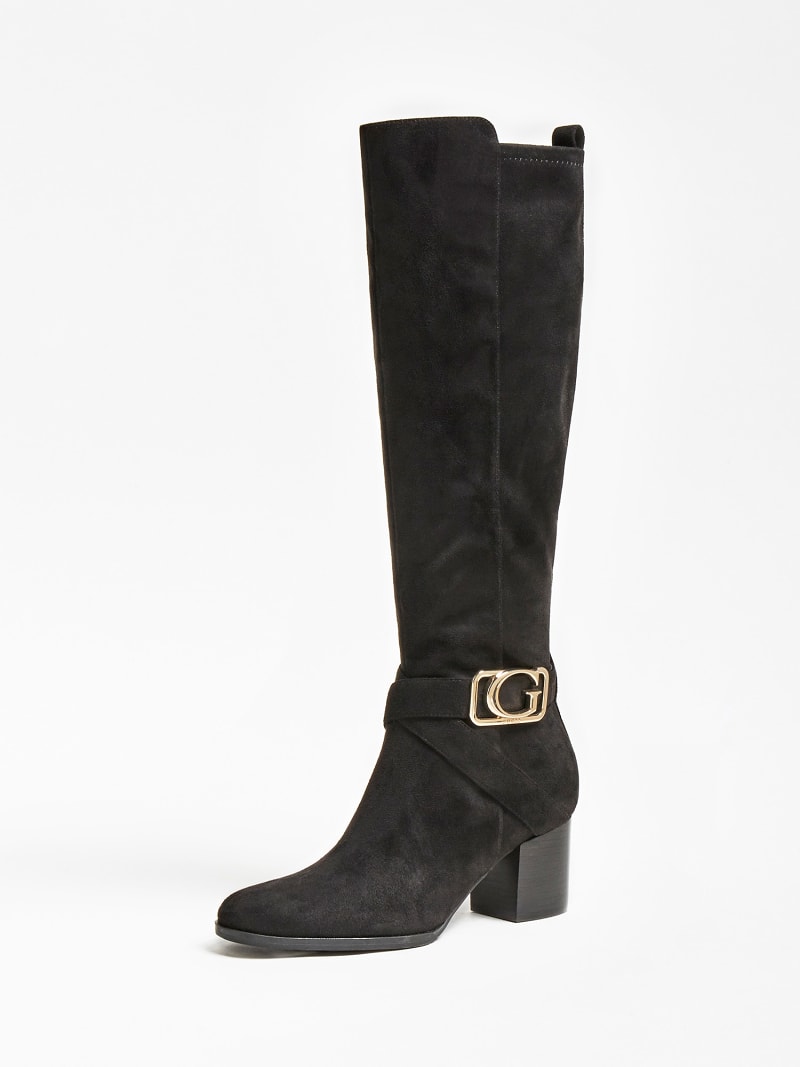 guess black suede boots