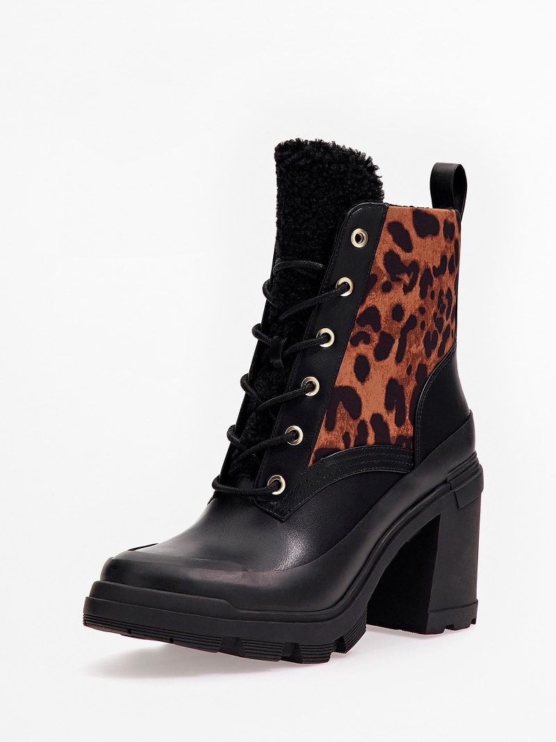 Guess leopard boots deals