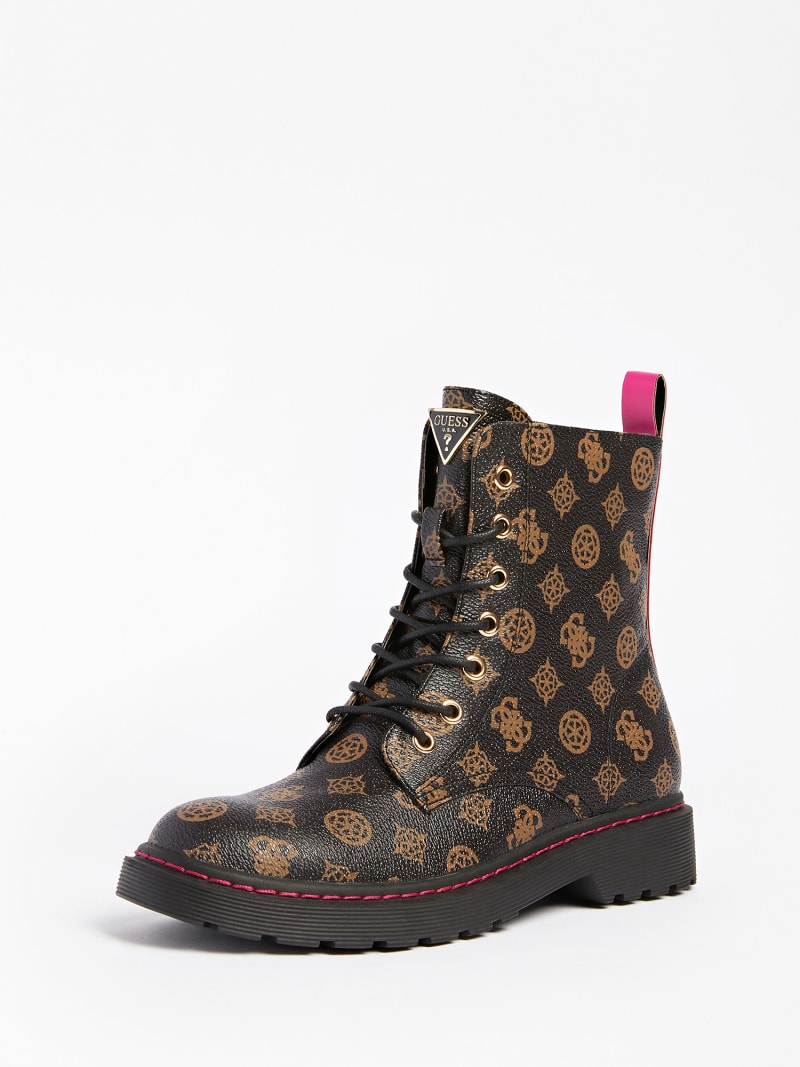 Rambo 4G peony logo combat boots