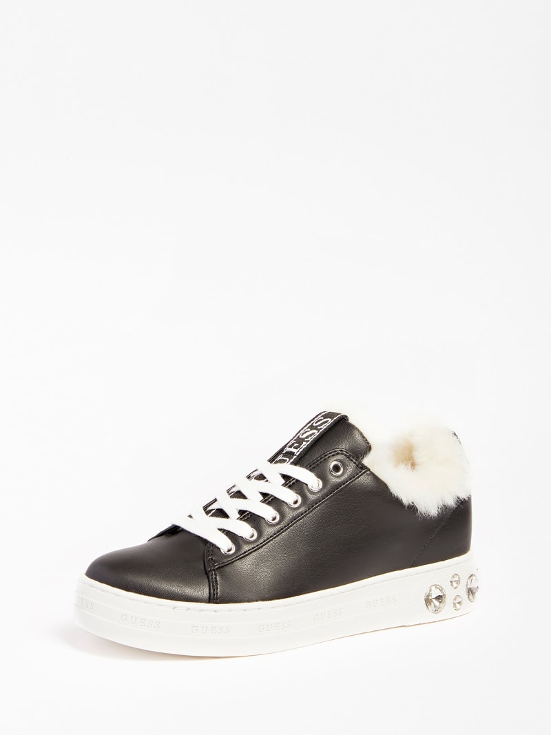 Sneakers with faux fur shop