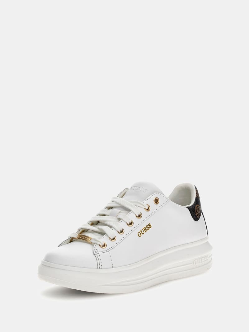 GUESS Vibo genuine leather sneakers Women