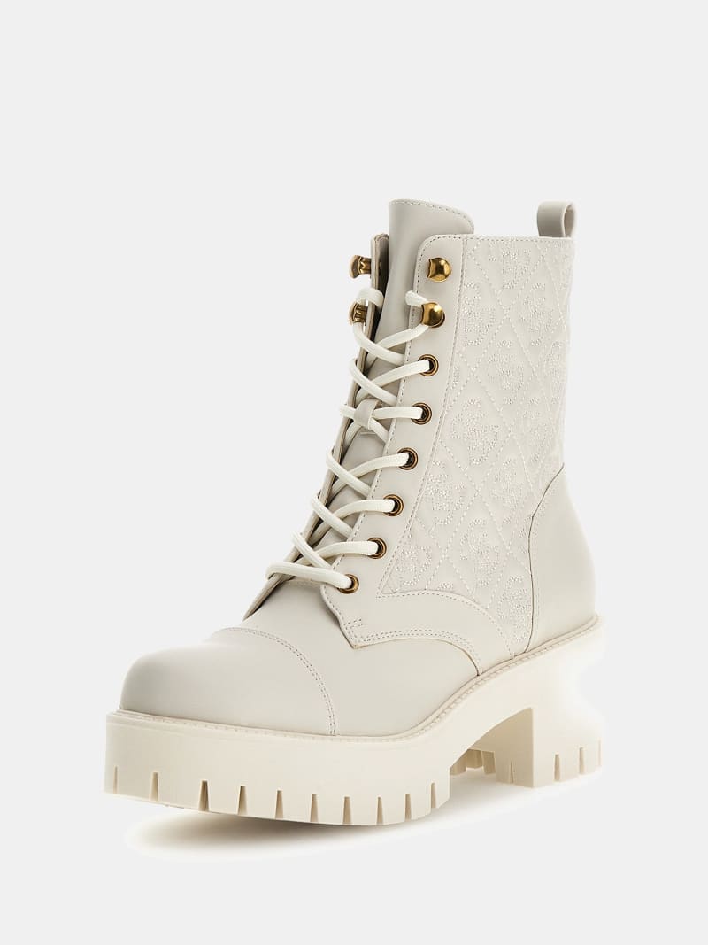Beige combat boots cheap