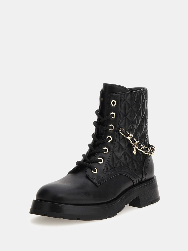 Xenia charm chain combat boots