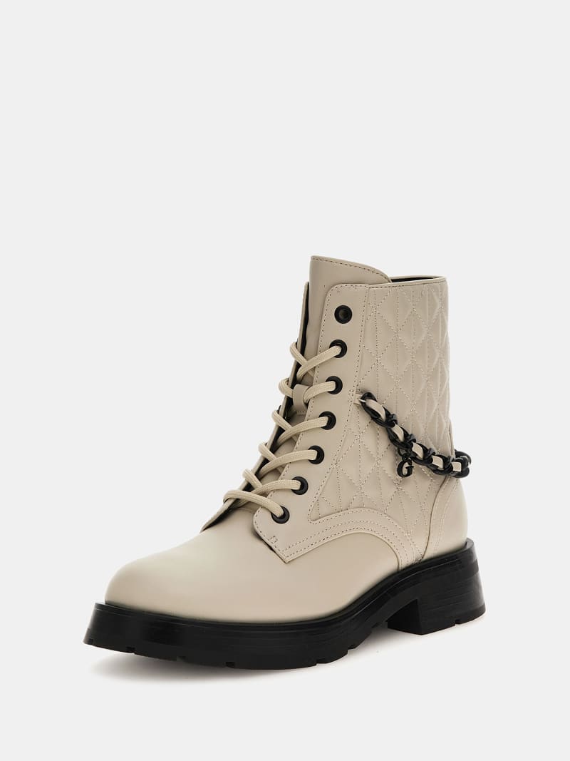 Xenia charm chain combat boots