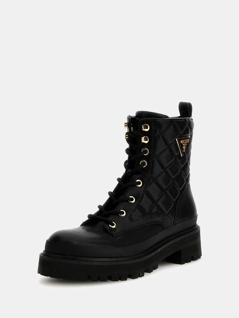Guess black combat boots 2025