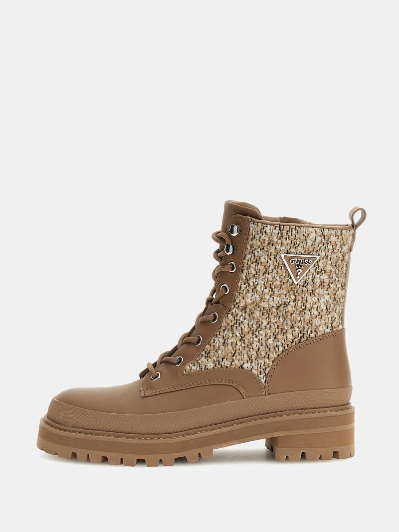 GUESS Badany tweed combat boot Women