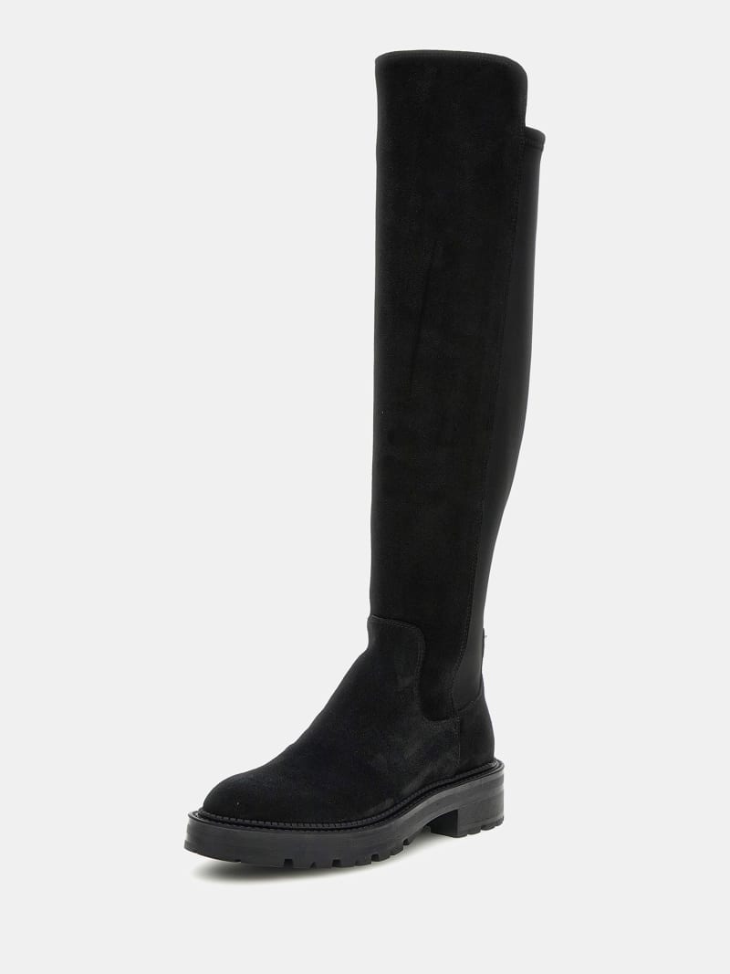 Guess black suede boots sale