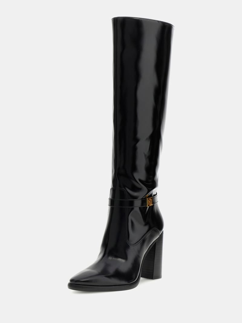 Guess boots leather clearance