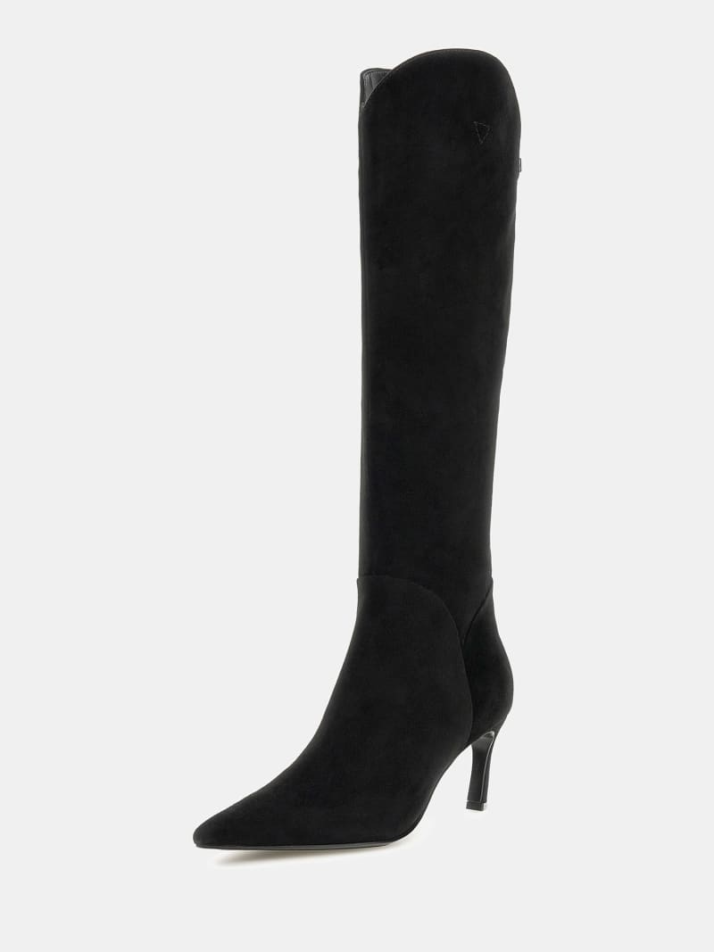 Stivale donna in vera pelle nera n. 38