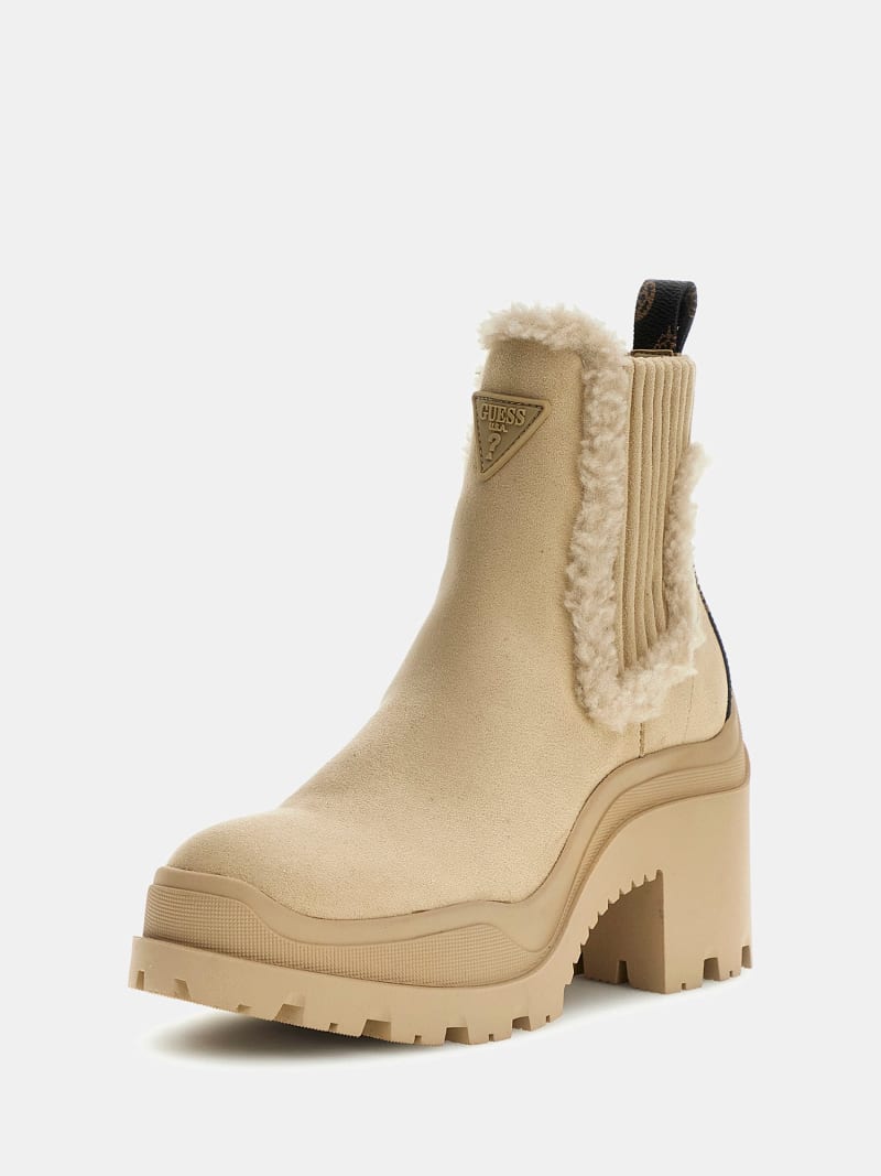 Guess boots beige best sale