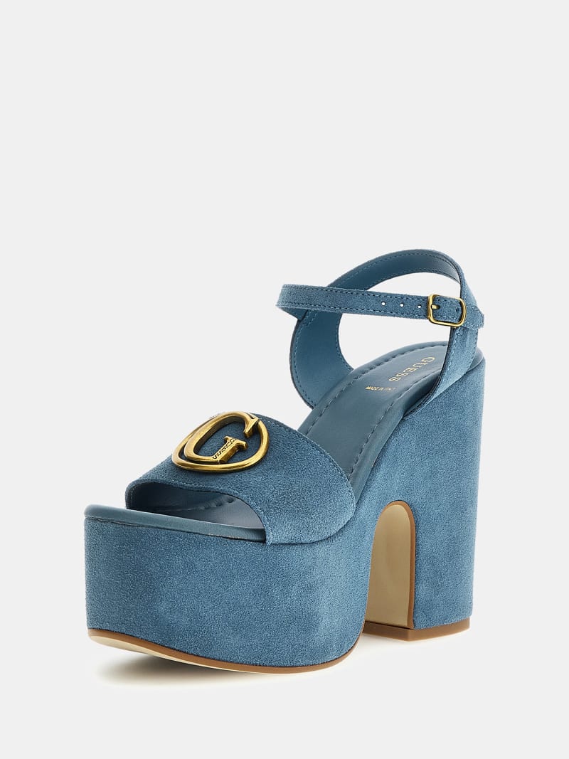 Platform sandal with double g clearance
