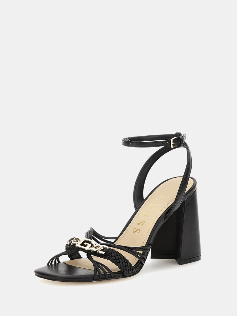 Sandales A Talons Guess Noires - Pallas Cuir