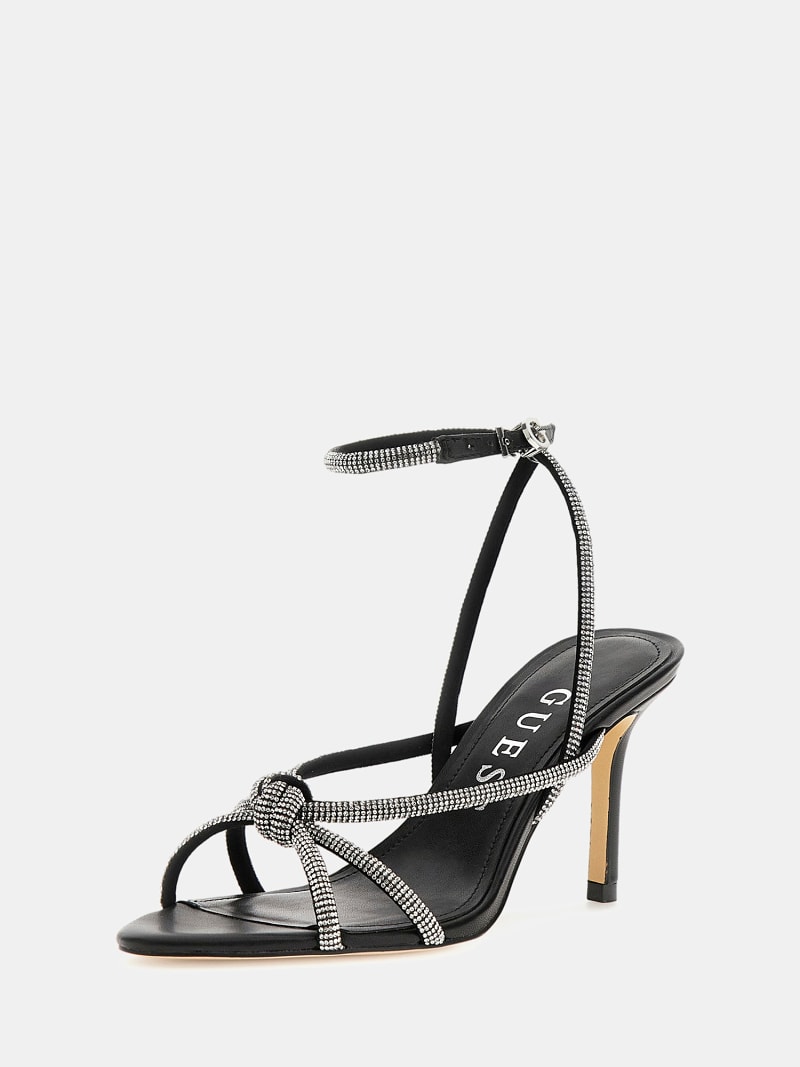 GUESS® Sandalo Merlot misto pelle strass Donna