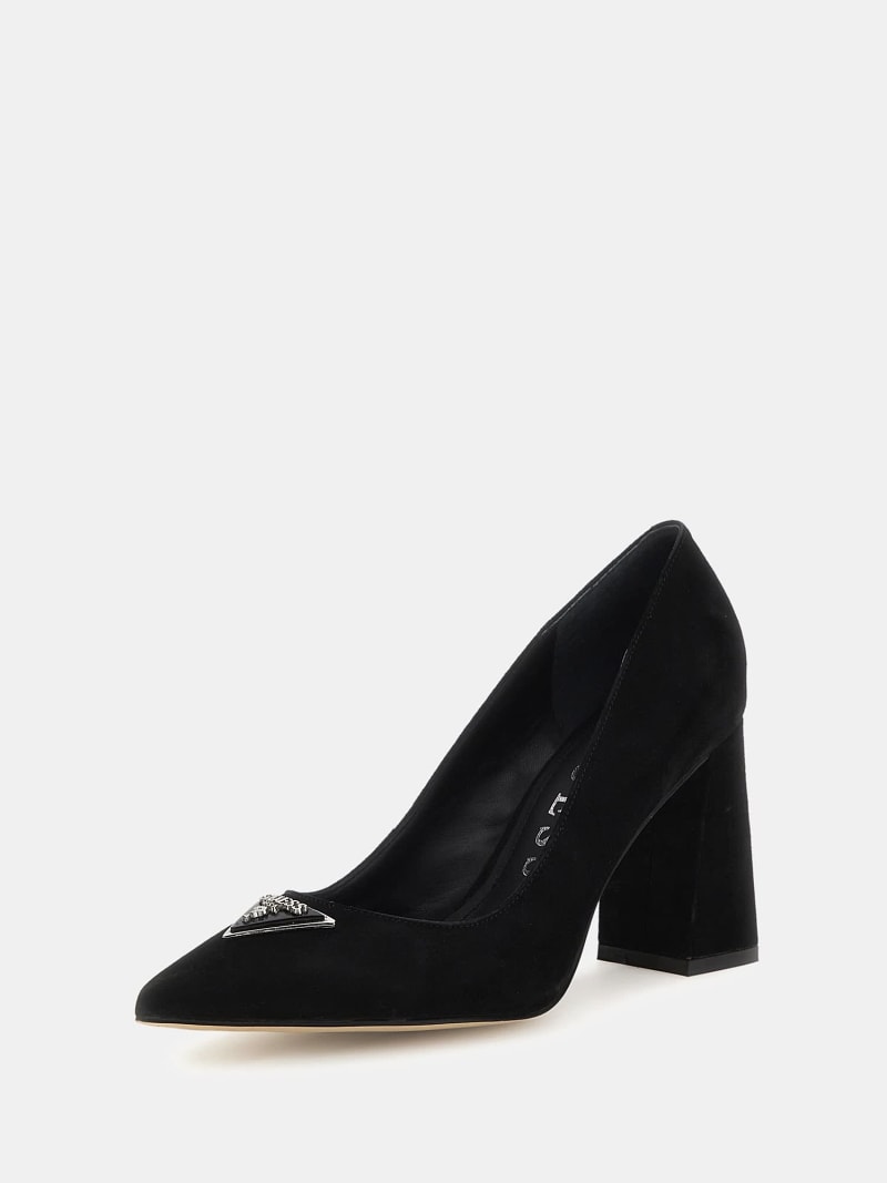Black suede pumps 3 sale inch heel