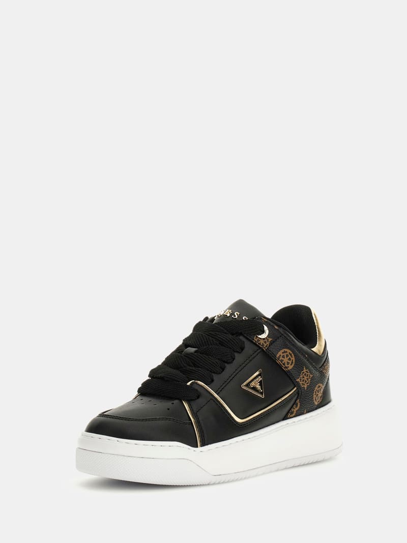 Guess Orecchini Lobo Acciaio Logo 4G e Cristalli