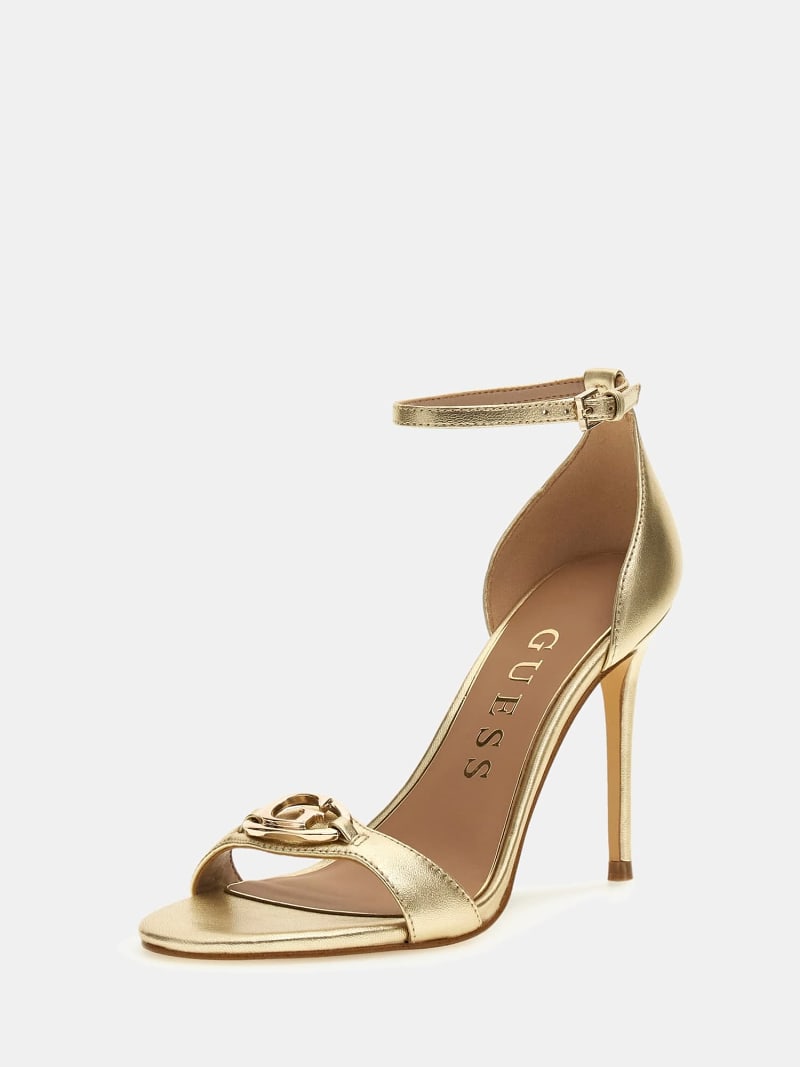 Sandales GUESS Taille 36 – Talon Aiguille Très Haut, Ivoire, Cuir