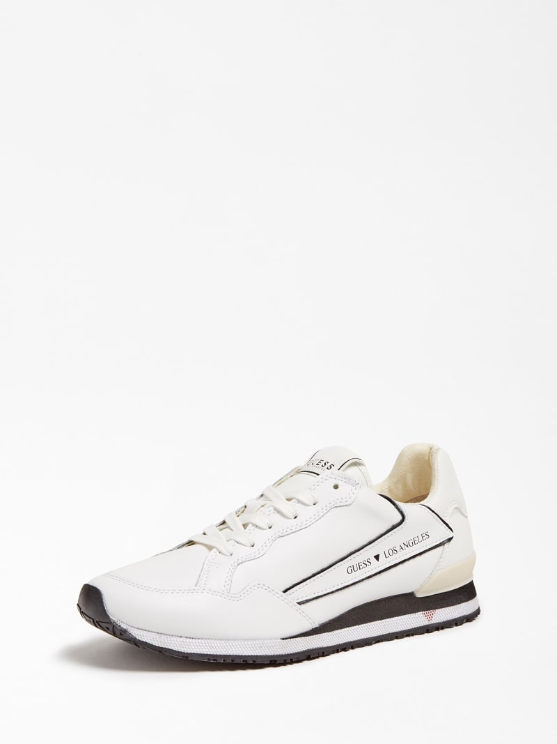 guess white leather shoes
