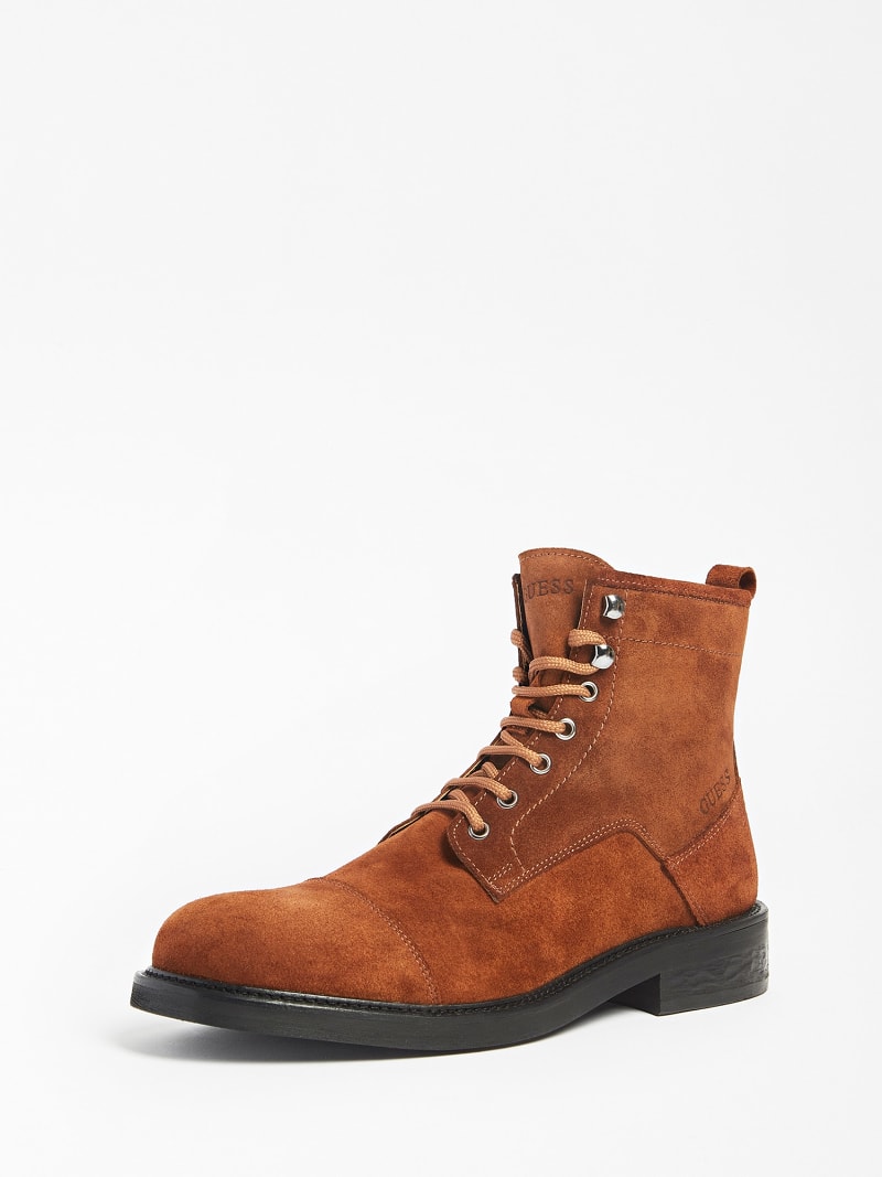 Suede Arco combat boots | GUESS® Official Website