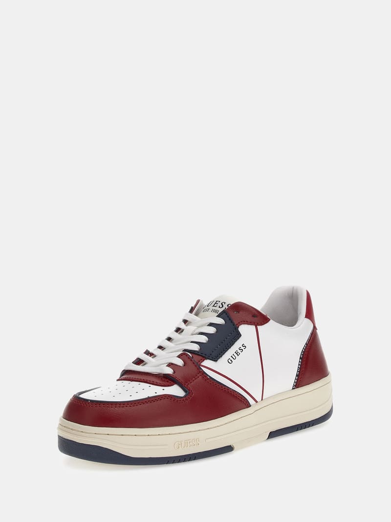 Red guess tennis shoes hotsell